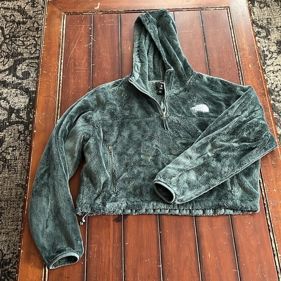 The North Face Osito Quarter Zip Cropped Hoodie Balsam Green Size XL - Picture 4 of 10